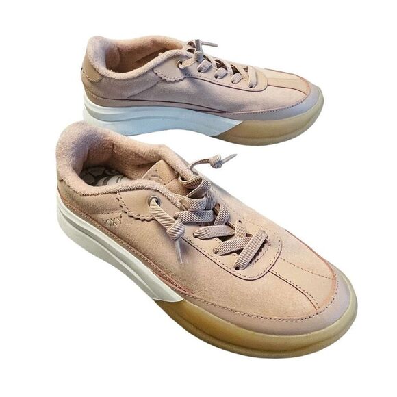 Roxy Joey Slip On Leather Sneaker Blush Pink Size 7 - Picture 9 of 9